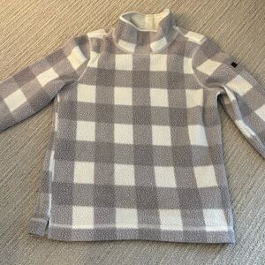 L.L. Bean Cream and Gray Fleece Pullover